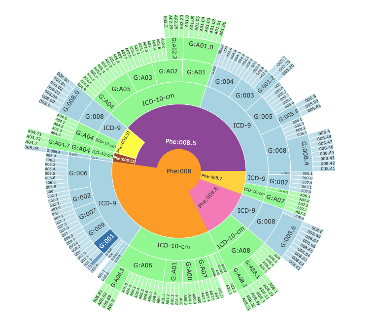 ICD, RxNORM, and LOINC Hierarchies